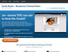 Tablet Screenshot of goaliebuster.com